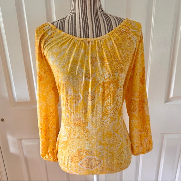 MICHAEL Michael Kors Yellow Paisley Blouse - Picture 3 of 8